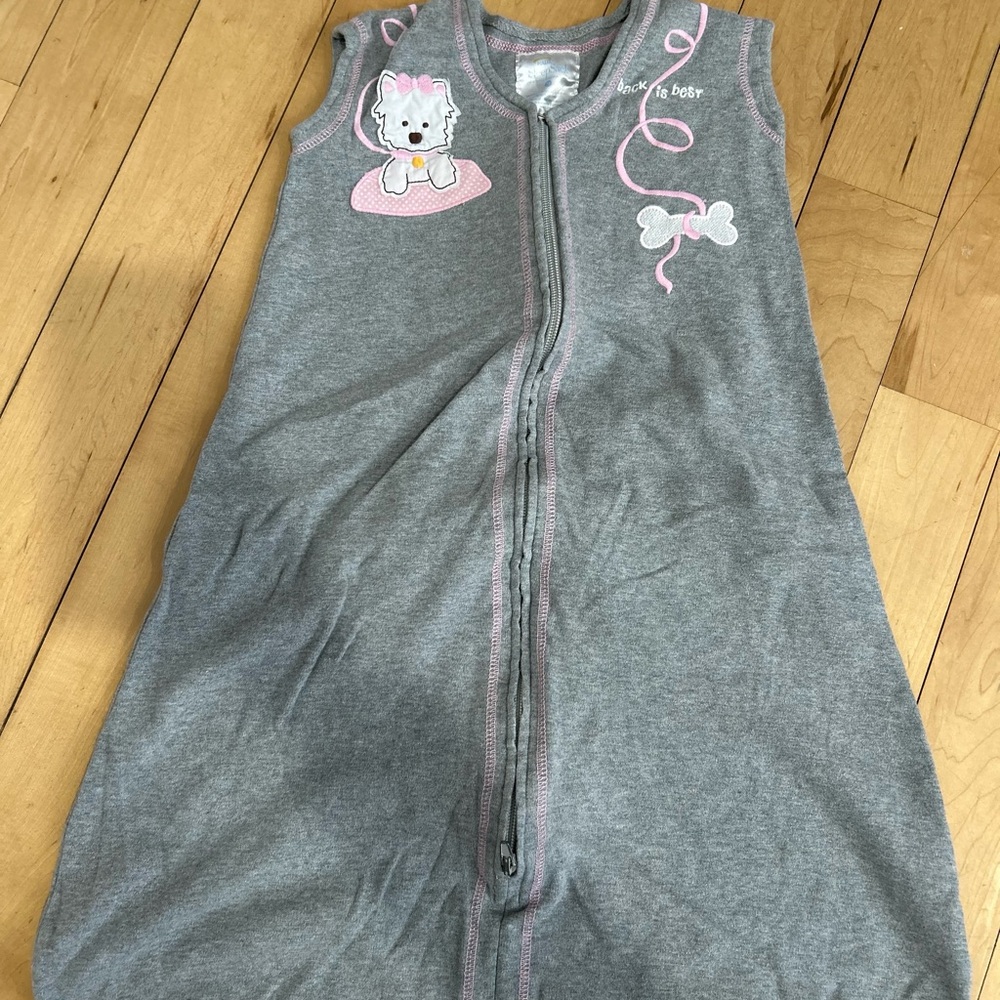 Halo Gray Sleep Sack with Pink Details